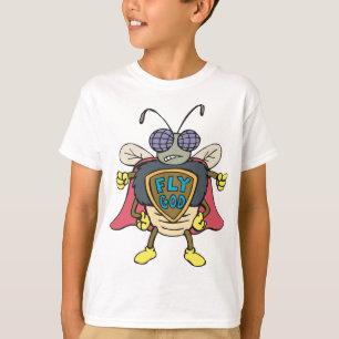 Fly God Superhero Fly Insect Character T-Shirt