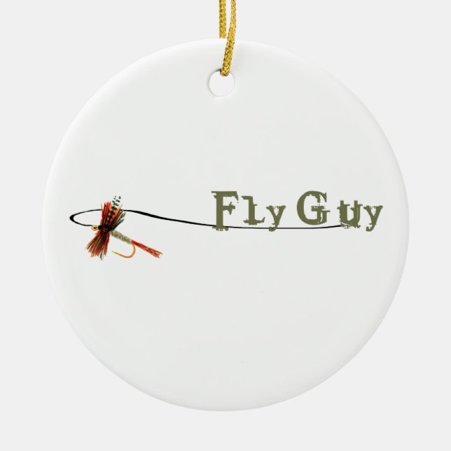 Fly Guy 2 Ceramic Tree Decoration (Front)