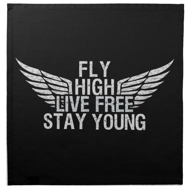 FLY HIGH custom cloth napkins (Front)