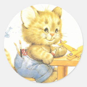 Fly high - good luck classic round sticker