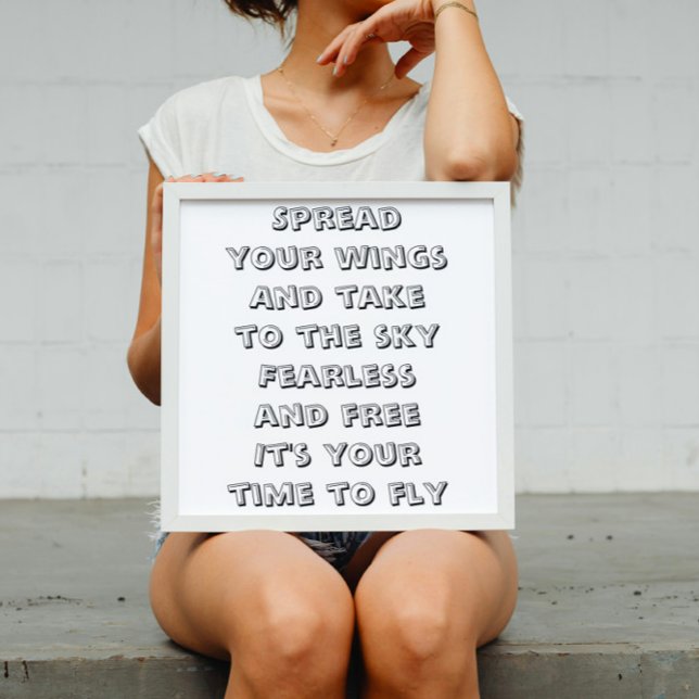 Fly inspirational mini poem poster (Creator Uploaded)