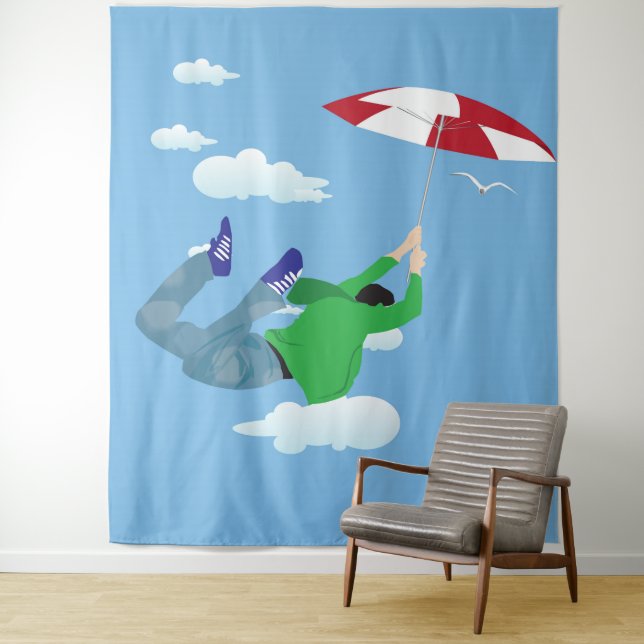 Fly like a bird tapestry (In Situ)