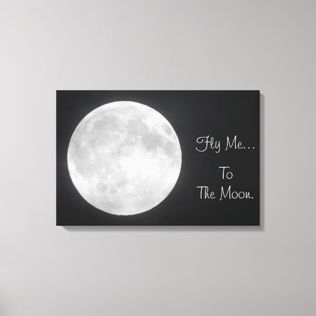 Fly Me to the Moon -Full Moon Split Canvas Print (Front)