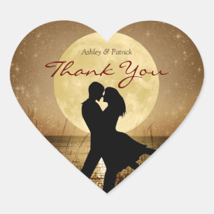 Fly Me to the Moon Thank You Wedding Sticker
