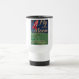 Fly me to the Moon Vintage Travel poster Mug