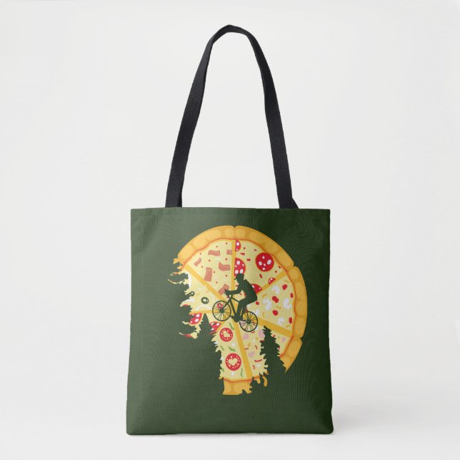 Fly me to the pizza moon tote bag (Front)