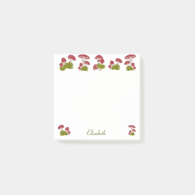 Fly Mushroom Goblincore Fairy Garden Shcool Office Post-it Notes (Front)