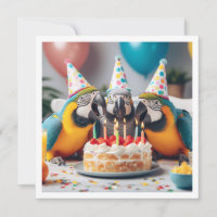Fly on over! Parrot birthday, bird birthday