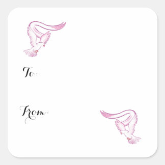 Fly on Wings of Love Square Sticker