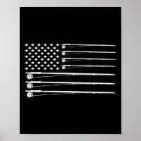 Fly Rod Fishing American Flag