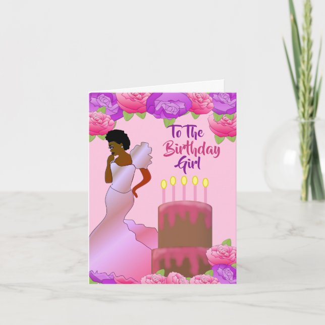 Fly Sister African American Birthday  Card (Front)