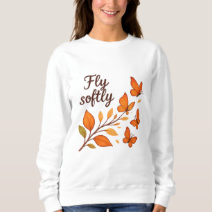 Fly Softly Autumn Butterflies — Women’s Cosy Sweat Sweatshirt