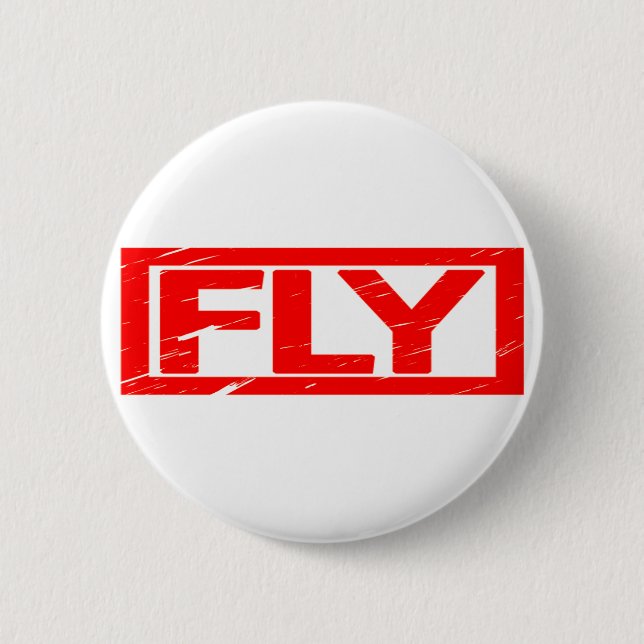 Fly Stamp 6 Cm Round Badge (Front)