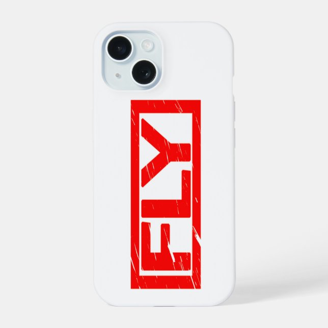 Fly Stamp iPhone 15 Case (Back)