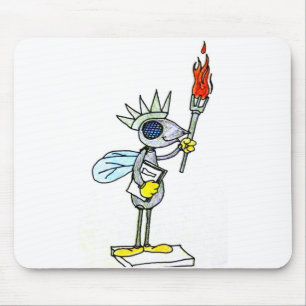 fly statue of liberty mouse pad