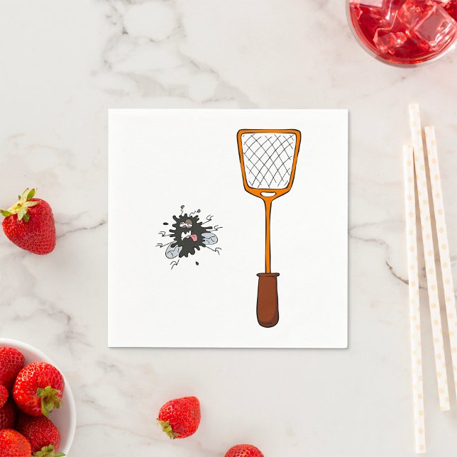 Fly Swat Dead Insect Paper Napkins (Creator Uploaded)