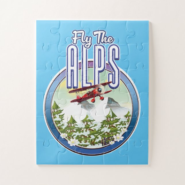 Fly The Alps Jigsaw Puzzle (Vertical)