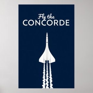 Fly the Concorde iconic supersonic jet aeroplane  Poster