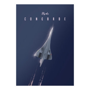 Fly The Concorde Travel poster