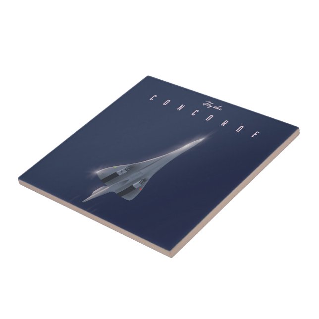 Fly The Concorde Travel poster Tile (Side)