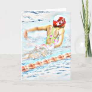 "FLY THROUGH LIFE" Note Card for Swimmers