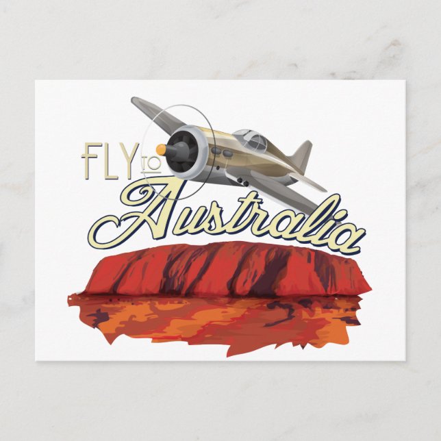 Fly To Australia Postcard (Front)