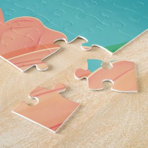 Fly to Barbados classic travel poster Jigsaw Puzzle