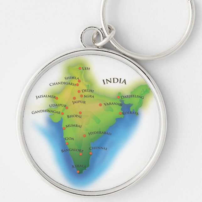 Fly To India Key Ring (Front)