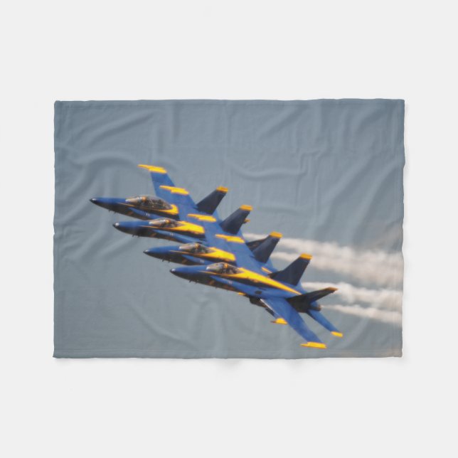 Fly to Sleep with the Blue Angels Fleece Blanket (Front (Horizontal))