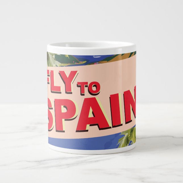Fly To Spain Large Coffee Mug (Front)