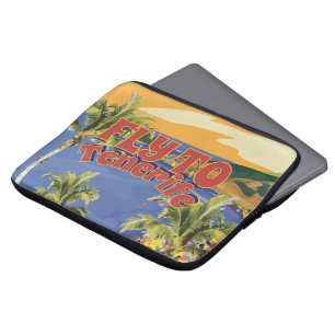 Fly to Tenerife Vintage Poster Laptop Sleeve