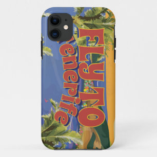 Fly To Tenerife Vintage Travel Poster iPhone 11 Case
