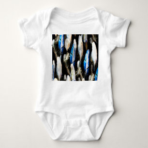 Fly Watercolor Feathers: Seamless Background Baby Bodysuit