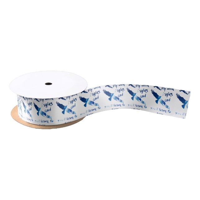 Fly with eagles satin ribbon (Spool)