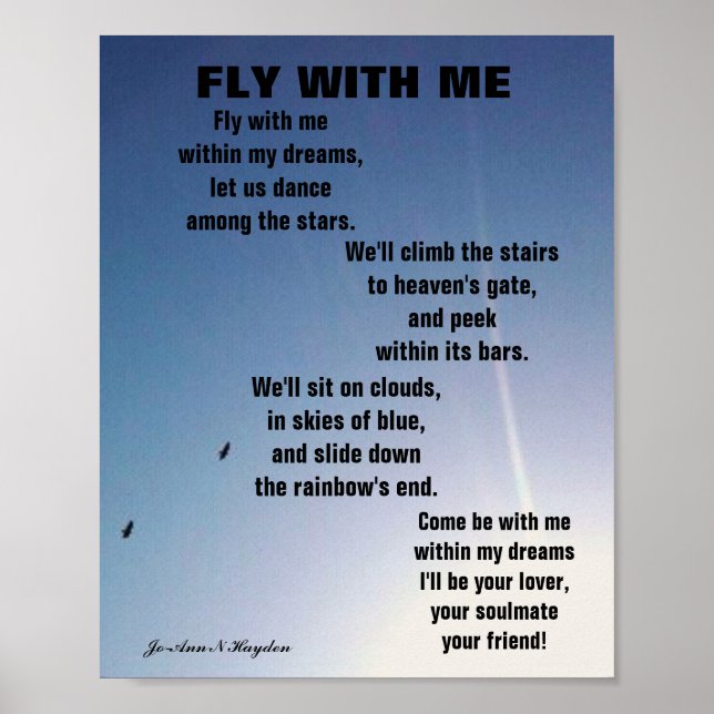 FLY WITH ME  POSTER (Front)