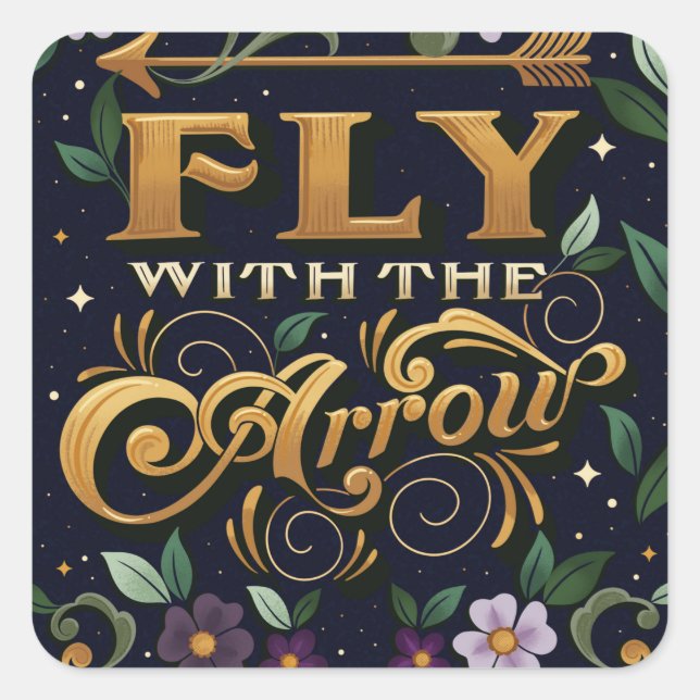 Fly With the Arrow Sticker (Front)