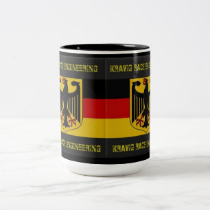 FLY YOUR FLAG GERMAN RACING DESIGN Two-Tone COFFEE MUG