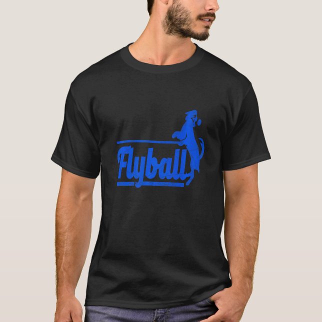 Flyball Cool Retro Dog Designs Present T-Shirt (Front)