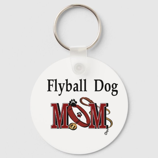 Flyball Dog Mum Gifts Key Ring (Front)