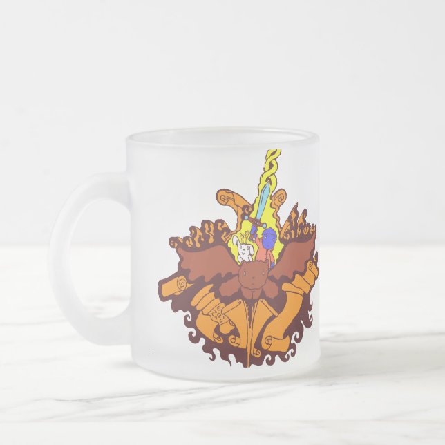 flybear mushmug frosted glass coffee mug (Left)