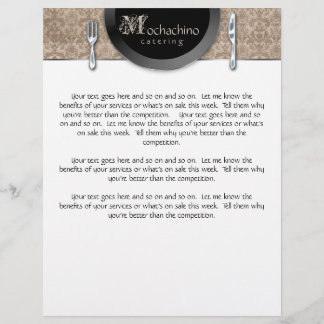 Flyer Catering Cutlery Beige Damask