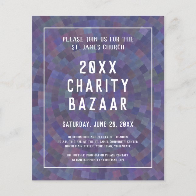 Flyer for a Charity Event, Bazaar or Pot Luck (Front)
