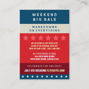 Flyer Hype Badge Store Sale Marketing Vertical V6 Business Card