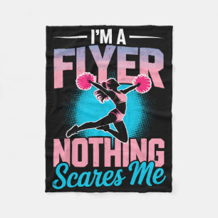 Flyer Nothing Scares Me Cheer Girl Cheerleader Che Fleece Blanket