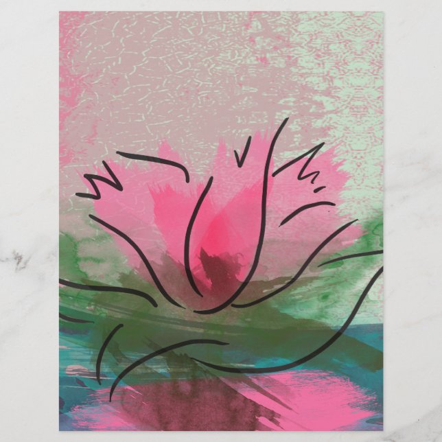Flyer, Pink Flower Painting Flyer (Front)