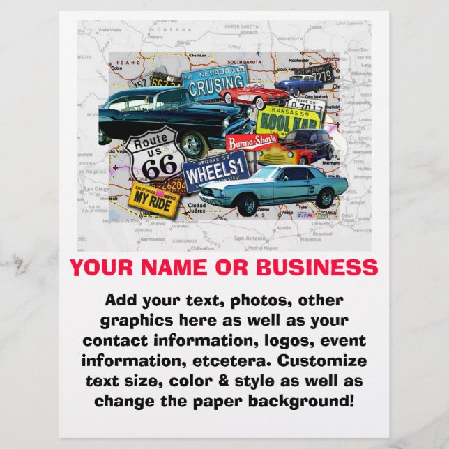 Flyer - Route 66 Classic Cars (Front)