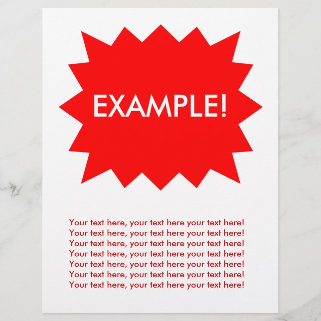 Flyer Template: Attention Grabber: Red Explosion! (Front)