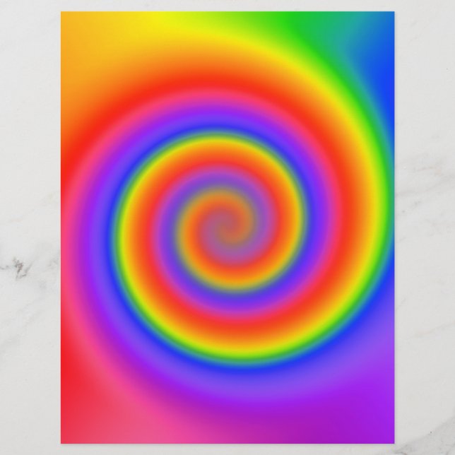 Flyer Template: Colourful Spiral Design (Front)