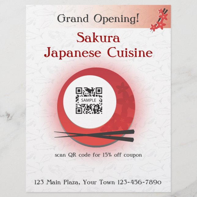 Flyer Template Japanese Restaurant (Front)