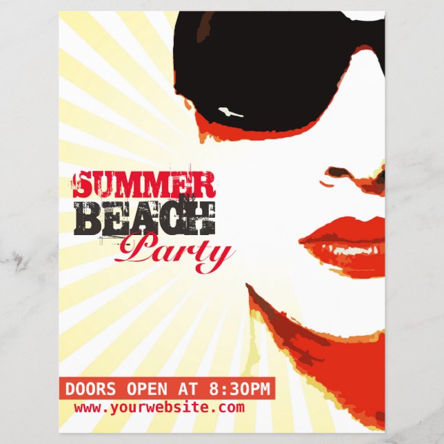 flyer to summer beach party (Front)
